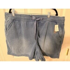 NEW Lane Bryant Blue Mid Rise Soft Pull-on Elastic Waist Shorts Size 18